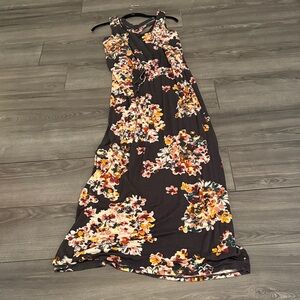 Maurices Black Floral Maxi Dress
